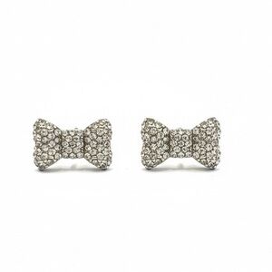 Ladies Sparkling Crystal Bow Earrings
